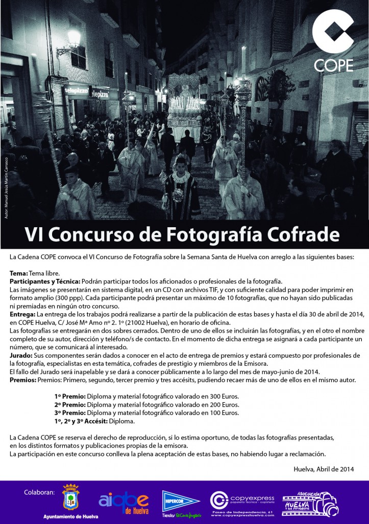 Bases del VI CONCURSO DE FOTOGRAFÍA COFRADE